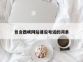 海西包含西峡网站建设电话的词条