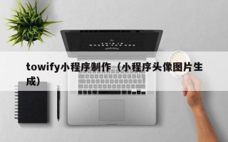 海西towify小程序制作（小程序头像图片生成）